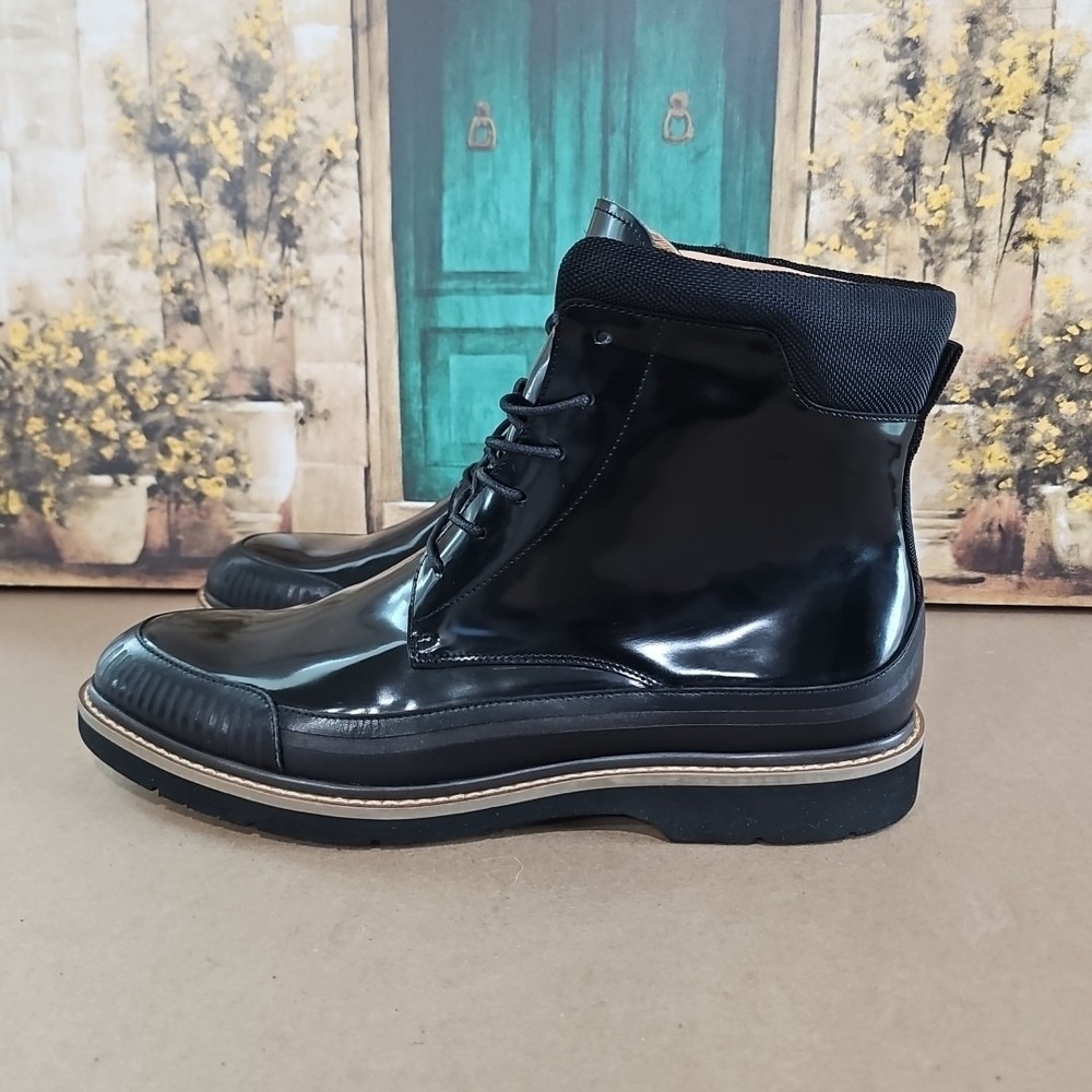 Moretti Gold Label Black Lace Up Dress Boots Men's Size 12